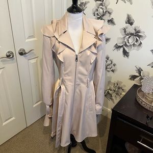 Tan trench coat / rain coat